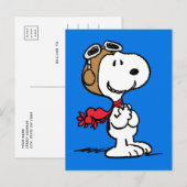 pinda's | Snoopy de vliegende luie Briefkaart (Voorkant / Achterkant)
