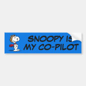 pinda's | Snoopy de vliegende luie Bumpersticker (Voorkant)