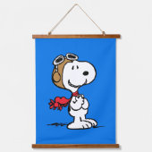 pinda's | Snoopy de vliegende luie Hangend Wandkleed (Voorkant)