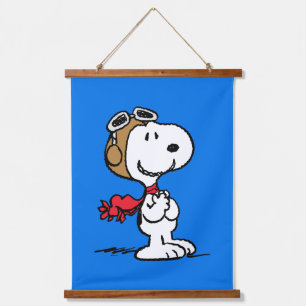 pinda's   Snoopy de vliegende luie Hangend Wandkleed