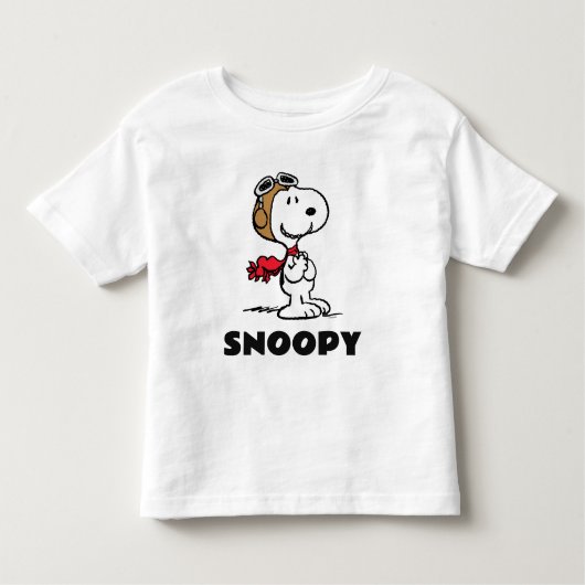pinda's | Snoopy de vliegende luie Kinder Shirts (Voorkant)