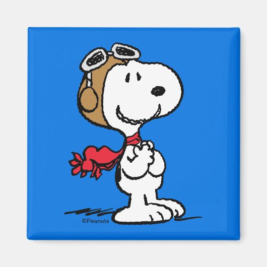 pinda's | Snoopy de vliegende luie Magneet (Voorkant)