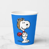 pinda's | Snoopy de vliegende luie Papieren Bekers (Voorkant)