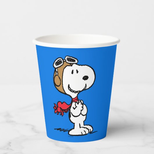 pinda's | Snoopy de vliegende luie Papieren Bekers (Voorkant)