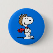 pinda's | Snoopy de vliegende luie Ronde Button 5,7 Cm (Voorkant)