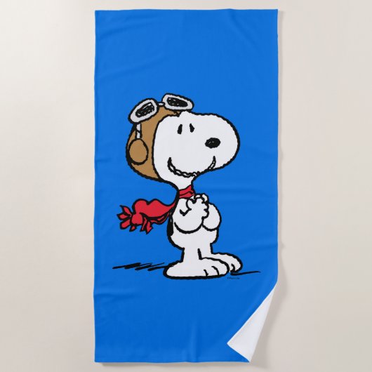 pinda's | Snoopy de vliegende luie Strandlaken (Voorkant)