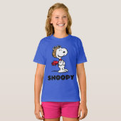 pinda's | Snoopy de vliegende luie T-shirt (Voorkant volledig)
