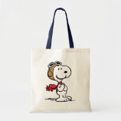 pinda's | Snoopy de vliegende luie Tote Bag (Voorkant)