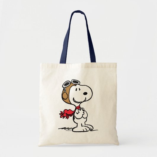 pinda's | Snoopy de vliegende luie Tote Bag (Voorkant)