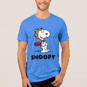 pinda's | Snoopy de vliegende luie Tri-Blend Shirt (Voorkant)