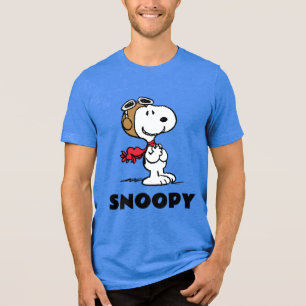 pinda's   Snoopy de vliegende luie Tri-Blend Shirt