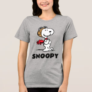 pinda's Snoopy de vliegende luie Tri-Blend Shirt