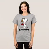 pinda's | Snoopy de vliegende luie Tri-Blend Shirt (Voorkant volledig)