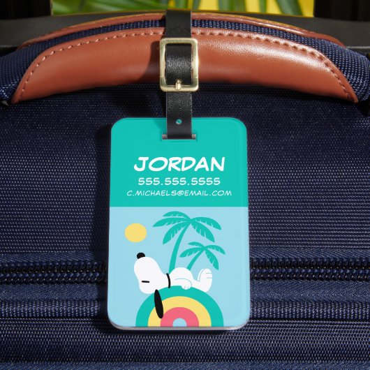 pinda's | Snoopy Deco Dreams Club Paradiso Bagagelabel (Voorkant Insitu 2)