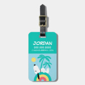 pinda's | Snoopy Deco Dreams Club Paradiso Bagagelabel (Voorkant verticaal)