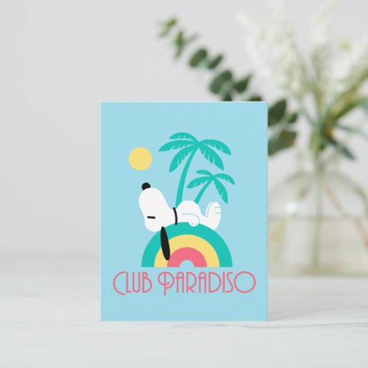 pinda's | Snoopy Deco Dreams Club Paradiso Briefkaart (Staand voorkant)
