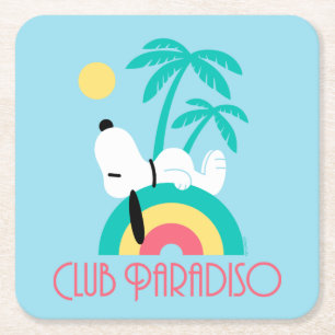 pinda's   Snoopy Deco Dreams Club Paradiso Kartonnen Onderzetters