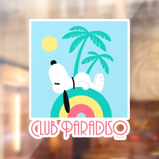 pinda's | Snoopy Deco Dreams Club Paradiso Raamsticker (Vel 2)