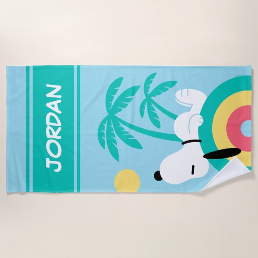pinda's | Snoopy Deco Dreams | Jouw namen toevoege Strandlaken (Voorkant)
