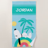 pinda's | Snoopy Deco Dreams | Jouw namen toevoege Strandlaken (Voorkant)