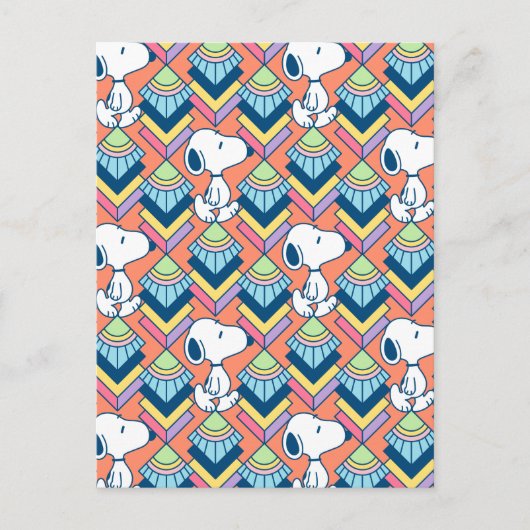 pinda's | Snoopy Deco Dreams Patroon Briefkaart (Voorkant)