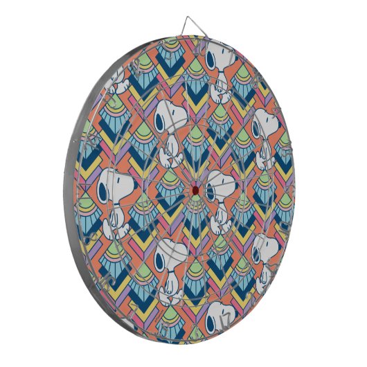 pinda's | Snoopy Deco Dreams Patroon Dartbord (Voorkant Links)