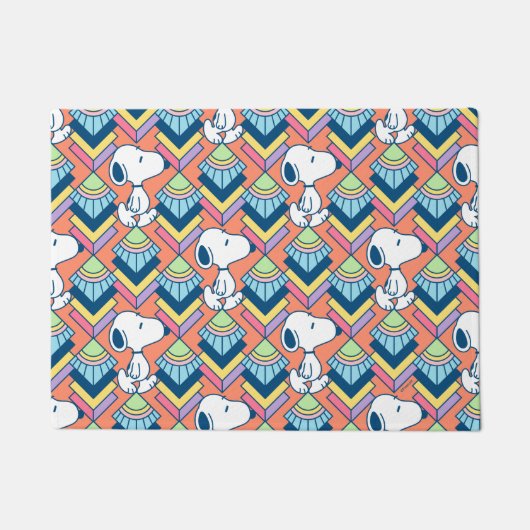 pinda's | Snoopy Deco Dreams Patroon Deurmat (Voorkant)