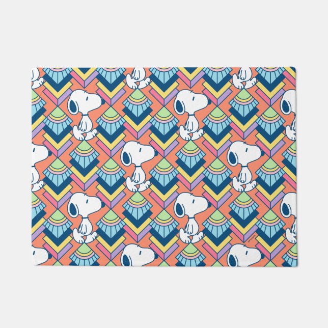 pinda's | Snoopy Deco Dreams Patroon Deurmat (Voorkant)