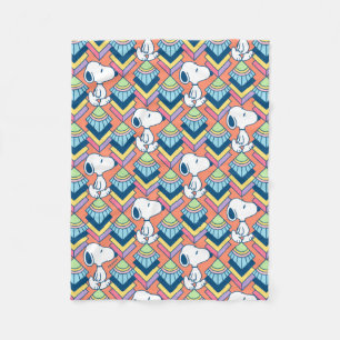 pinda's   Snoopy Deco Dreams Patroon Fleece Deken
