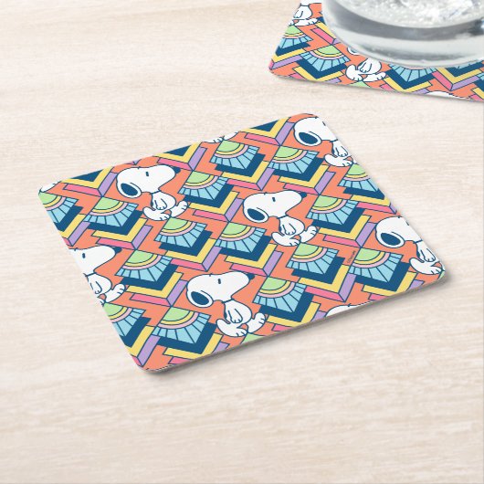 pinda's | Snoopy Deco Dreams Patroon Kartonnen Onderzetters (Schuin)