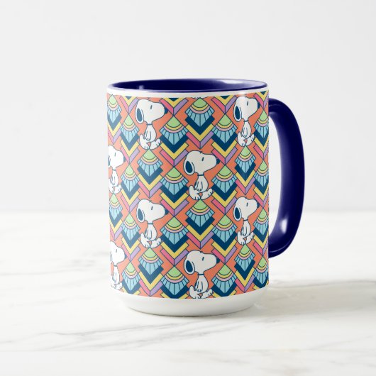 pinda's | Snoopy Deco Dreams Patroon Mok (Voorkant rechts)