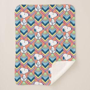 pinda's Snoopy Deco Dreams Patroon Sherpa Deken