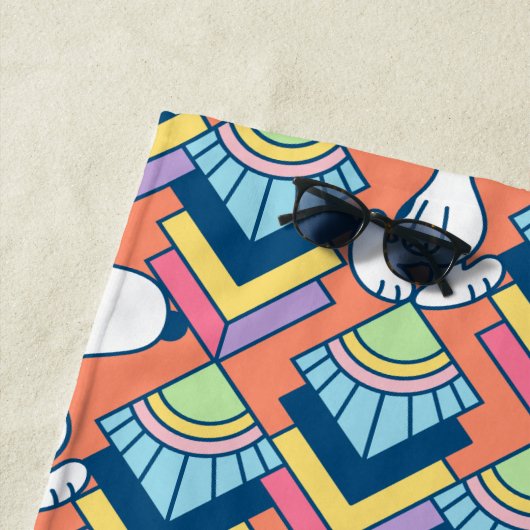 pinda's | Snoopy Deco Dreams Patroon Strandlaken (In situ)