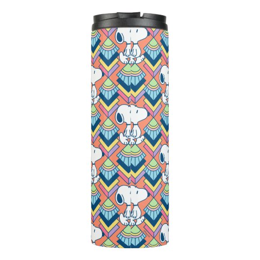 pinda's | Snoopy Deco Dreams Patroon Thermosbeker (Achterkant)