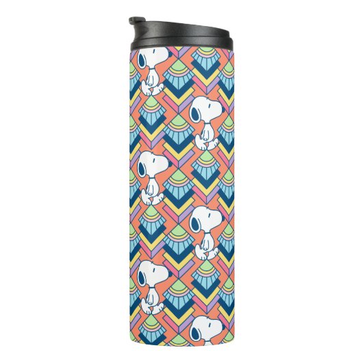 pinda's | Snoopy Deco Dreams Patroon Thermosbeker (Geroteerd rechts)