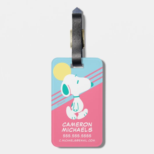 pinda's | Snoopy Deco Dreams Sun Bagagelabel (Achterkant verticaal)