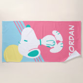 pinda's | Snoopy Deco Dreams Sun | Jouw namen toev Strandlaken (Voorkant)