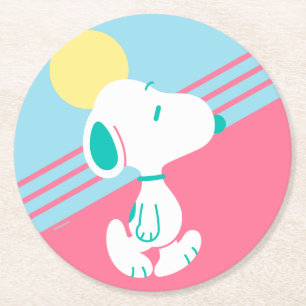 pinda's   Snoopy Deco Dreams Sun Ronde Kartonnen Onderzetter