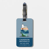 pinda's | Snoopy Dog House Sunrise Bagagelabel (Achterkant verticaal)