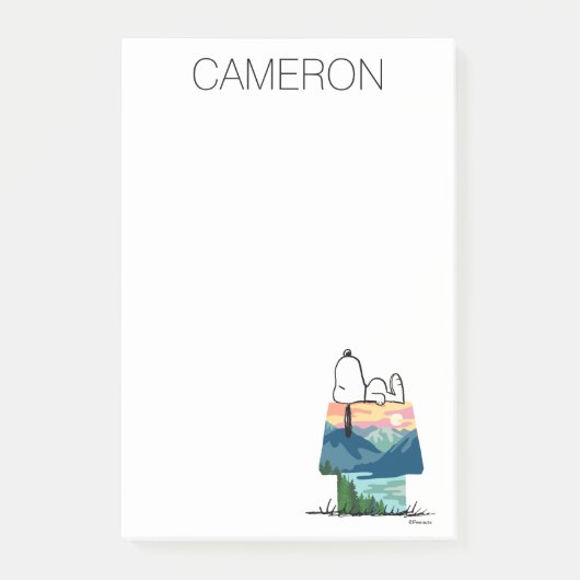 pinda's | Snoopy Dog House Sunrise Post-it® Notes (Voorkant)