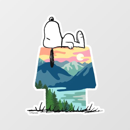 pinda's | Snoopy Dog House Sunrise Raamsticker (Vel)