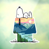 pinda's | Snoopy Dog House Sunrise Raamsticker (Vel 3)