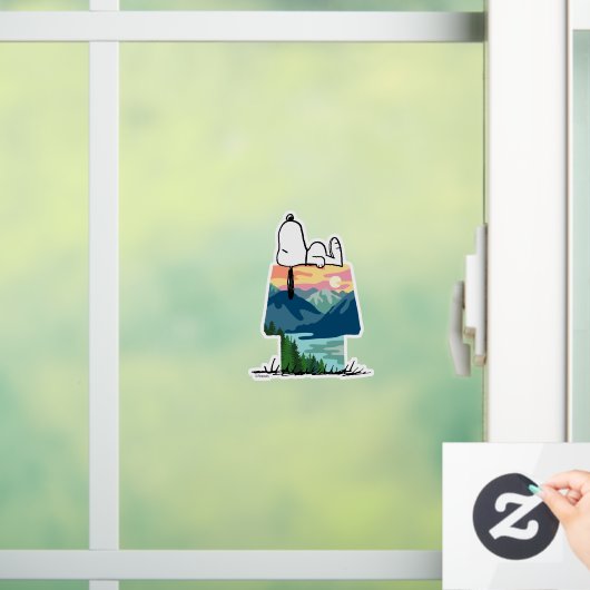 pinda's | Snoopy Dog House Sunrise Raamsticker (Huis)