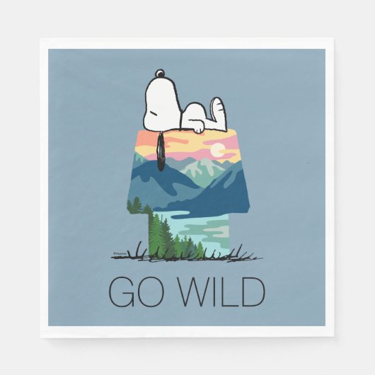 pinda's | Snoopy Dog House Sunrise Servet (Voorkant)