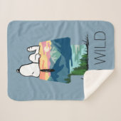 pinda's | Snoopy Dog House Sunrise Sherpa Deken (Voorkant (horizontaal))