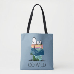 pinda's Snoopy Dog House Sunrise Tote Bag