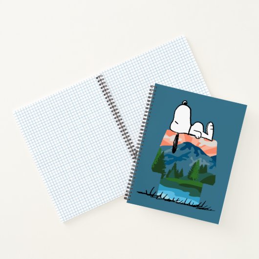 pinda's | Snoopy Dog Sunset Uitzicht Notitieboek (Binnen)