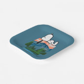 pinda's | Snoopy Dog Sunset Uitzicht Papieren Bordje (Gebogen)