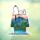 pinda's | Snoopy Dog Sunset Uitzicht Raamsticker (Vel 3)