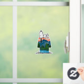 pinda's | Snoopy Dog Sunset Uitzicht Raamsticker (Huis)